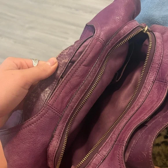 Coach Plum Leather Shoulder Bag - Picture 5 of 6